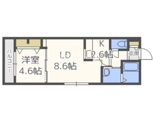 北１３条東駅 徒歩6分 3階の物件間取画像